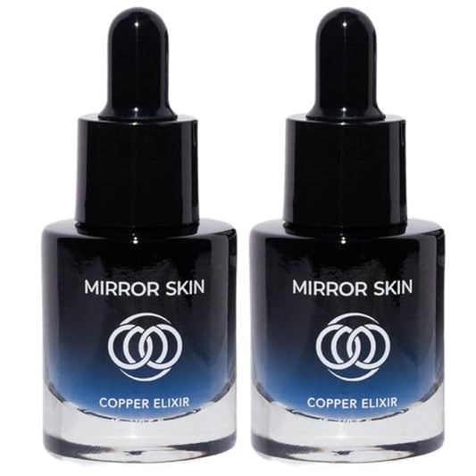 (2-Pack) - Copper Peptides Face Serum - Boost Collagen & Cell Renewal - Firm, Tone & Glow - Shea Butter, Witch Hazel & Apple Stem Cells - Facial Skin Care Products, Beauty & Self Care