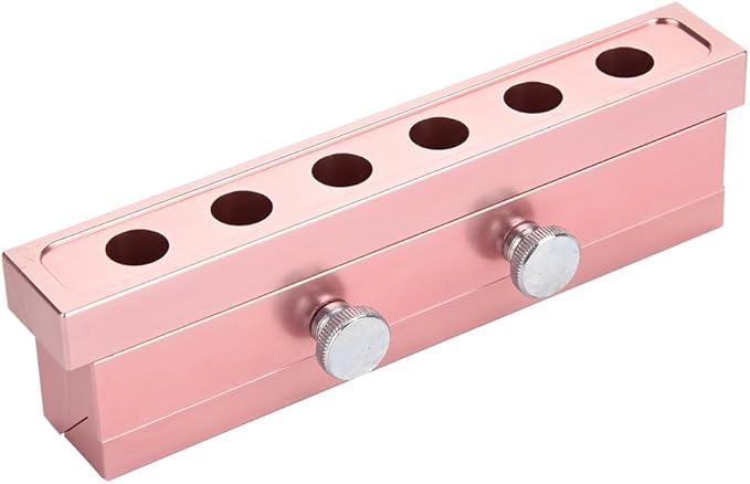 Ymiko 12.1 Dual-Use Lipstick Maker - 6 Cavity Lipstick & Lip Balm Maker, Rose Gold Aluminum Alloy