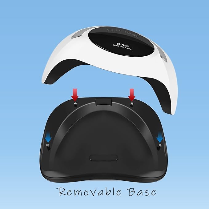 W&H UV LED Curing Lamp, 120W Faster Gel Nail Dryer Professional Nail Dryer Machine with 4 Timer Settings Touch Screen (Sun BQ5T) (White)