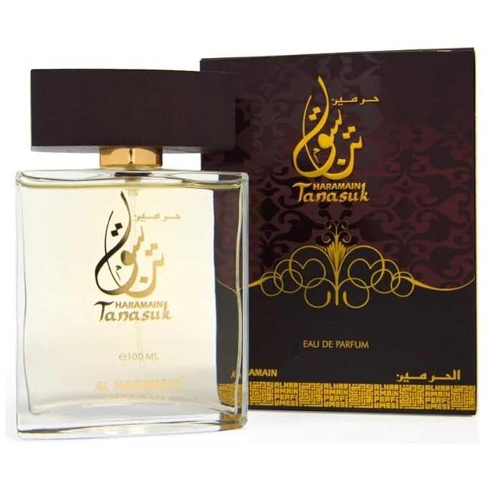 Al Haramain Tanasuk Extrait de Parfum Spray for Unisex - Arabian Perfume for Women and Men - Floral Fragrance - Arabic Long Lasting Perfume - EDP Spray - 3.4 Oz
