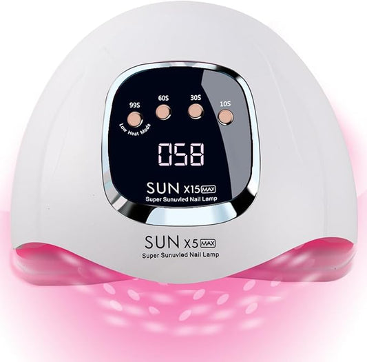 UV Led Gel Nail Lamp Nail Dryer for Gel Polish Manicure Machine Red Ray Art Nail (White 280W)