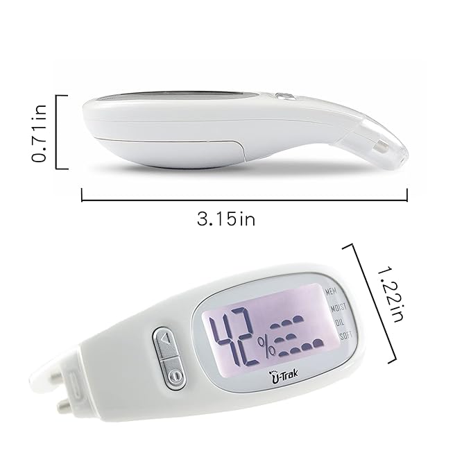 Portable digital facial moisture tester skin analyzer facial hydration corneometer skin hydration meter water oil tester for face skin care with backlight LCD display gifts for girls women