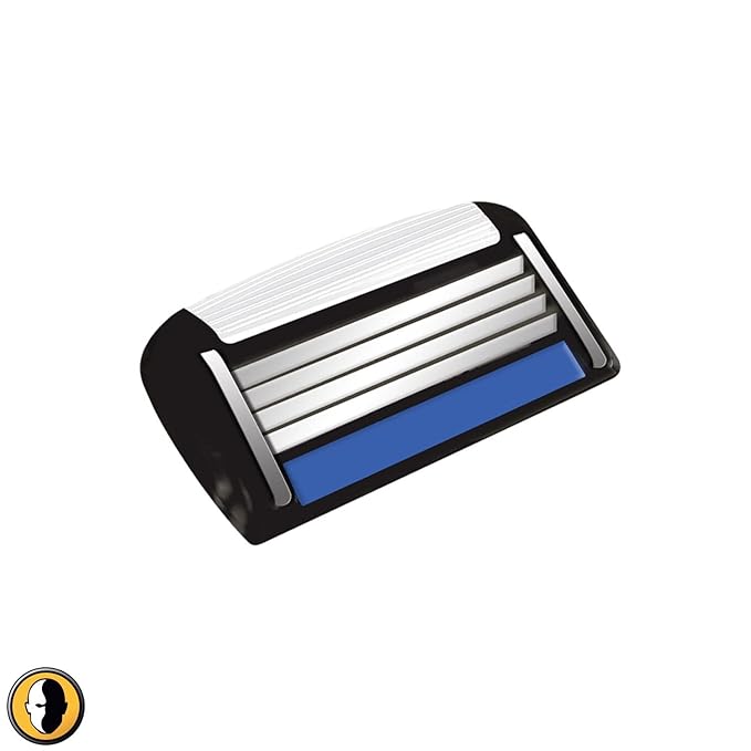 HeadBlade Men's HB4 Refill Shaving Razor Blades. Stainless Steel Blades for No Tugging or Pulling, Shave Less, Works for Face, Body, and Scalp (Pack of 1)