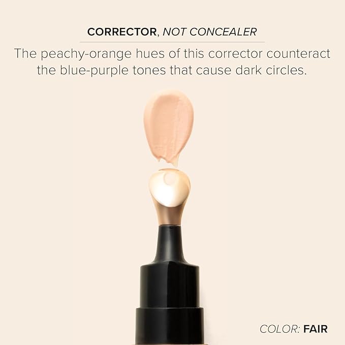 DRMTLGY Luminous Eye Corrector SPF 41, Under Eye Color Corrector for Dark Circles, Anti-Aging Tinted Eye Cream, Hydrating Eye Serum with Peach Undertone FSA/HSA Eligible, Tan