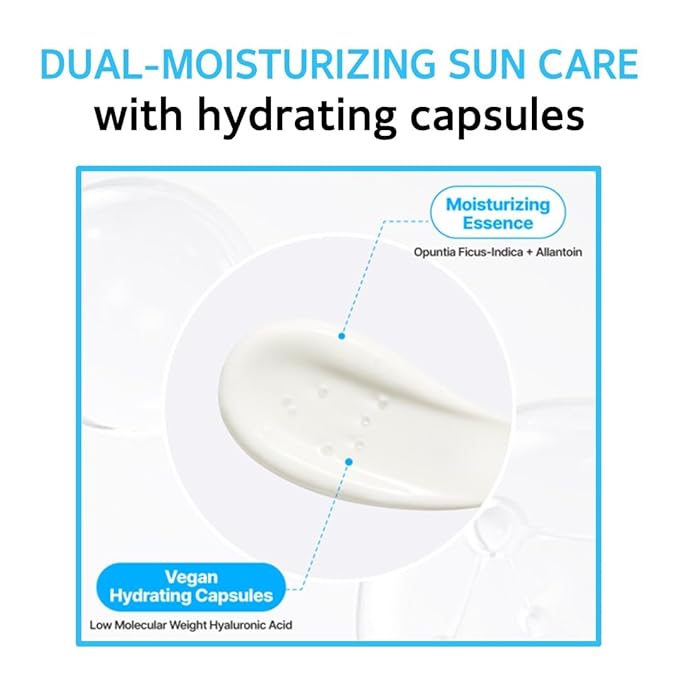 UV Defense me. Watery Capsule Sunscreen SPF50+ PA++++ VEGAN, Reef Safe, Korean Light Weight Moisturizing and Soothing Sunscreen, UVA/UVB Protection, 50ml, 1.69 fl.oz.