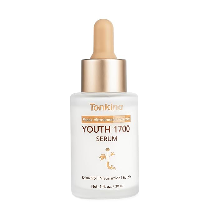 Youth 1700 Anti-Aging Serum, Hydrating Serum with Bakuchiol, Niacinamide & Hyaluronic Acid, Reduces Wrinkles, Brightens Skin, and Smooths Fine Lines, Suitable for All Skin Types, 1 fl. oz