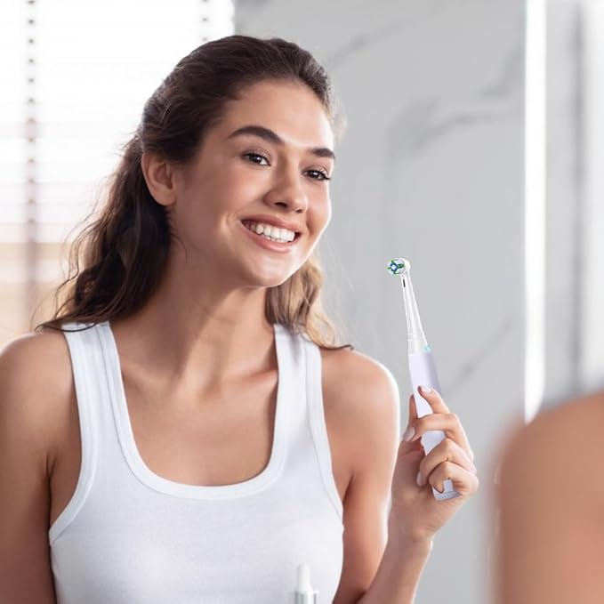 Electric Toothbrush Heads Compatible with Oral B iO Replacement Heads, Soft Bristles& 16° Angled Design,Fit for iO 8/9/10 Models,8 Count for Family Sharing