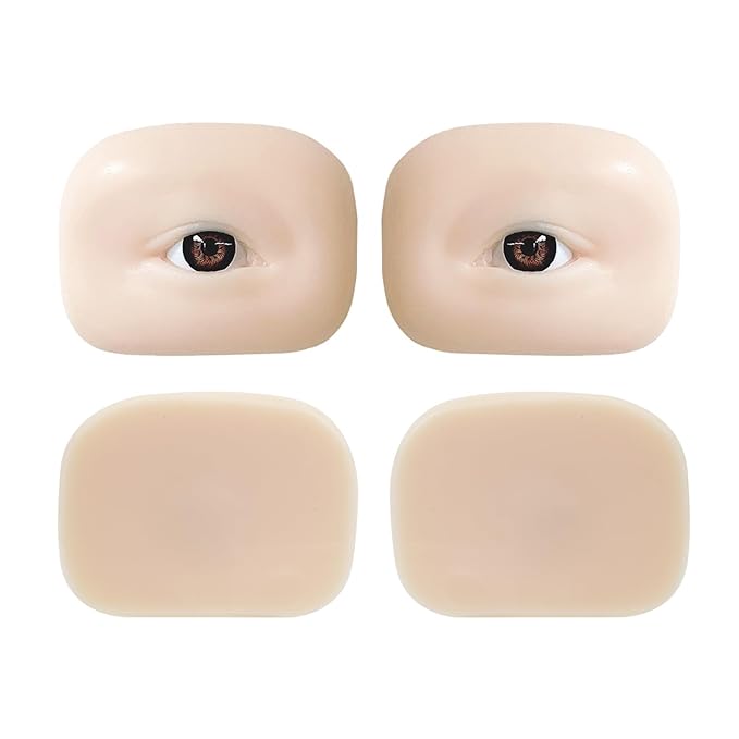 12Pcs Microblading Practice Skin Brow Practice Face Sheet Double Sided Inkless Eyebrow Shaped for Ombre Brows Practice Permanent Makeup PMU Supplies Tattoo Fake Skins Eyebrow Lip Blushing Training