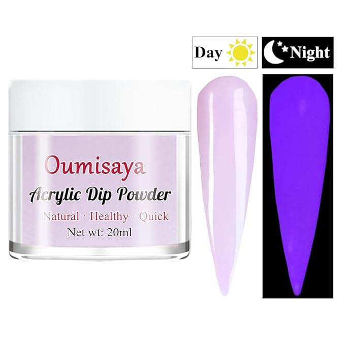 Glow in the dark Acrylic Nail Powder Clear Pink White Colors Set for French Nail Art Design 20ML/PCS (AP080)