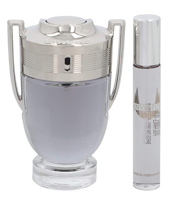 Paco Rabanne Invictus Men 2 Pc Gift Set 3.4oz EDT Spray, 0.68oz EDT Spray