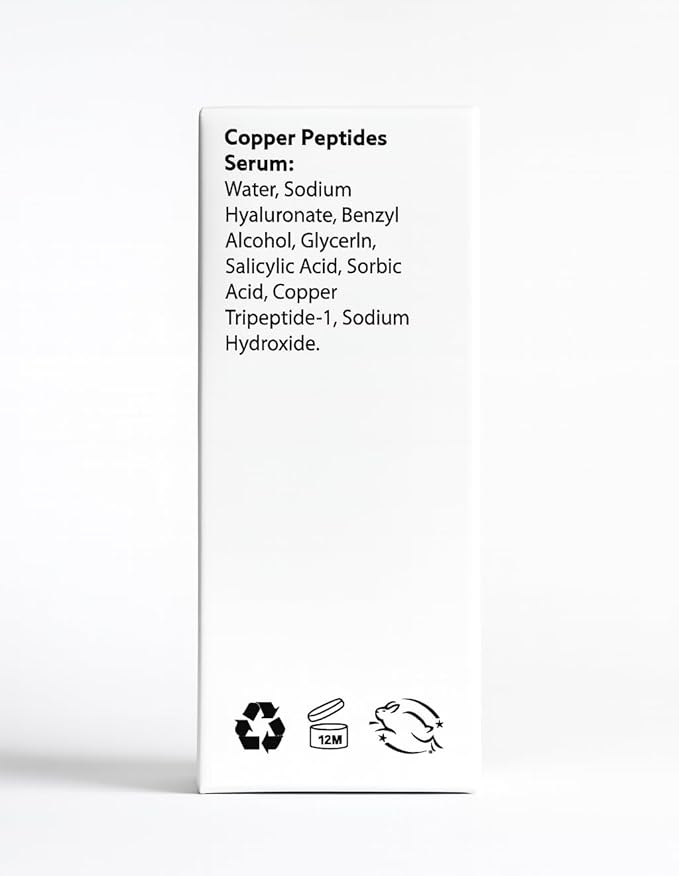 Copper Peptides Serum for Face – Anti-Aging & Skin Repair Serum with Hyaluronic Acid – Tightens, Firms & Boosts Collagen – Fragrance-Free, Made in USA – 1 fl oz