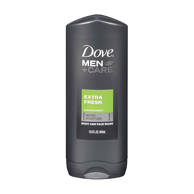 Dove Men Care, Body & Face Wash, Extra Fresh, Pack of 3, (13.52 Fl. Oz/400 ml Each)