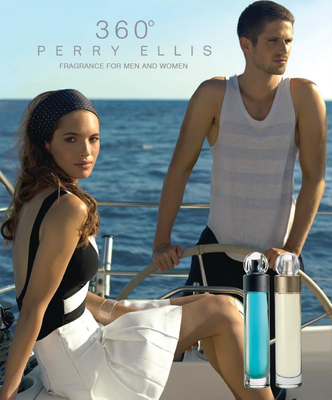 Perry Ellis Men's 4-Piece Mini Gift Set - 360° Men, 360° Red, 360° Very Blue, 360° Black (4-pack of .25 fl oz EDT mini travel sprays)