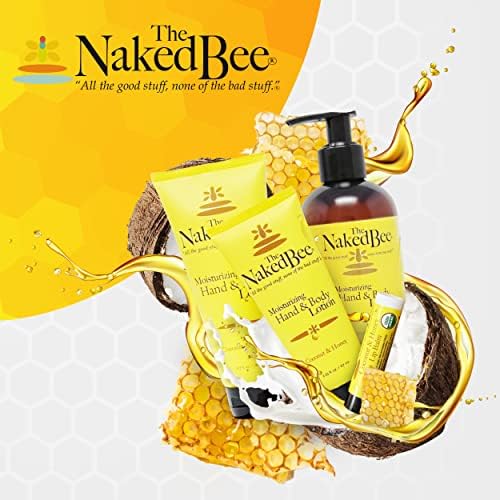 The Naked Bee Hand Cream (8oz) Intensive Nourishing Cream for Smoother and Softer Hand - Unscented Deep Moisture and Repair for Dry Skin