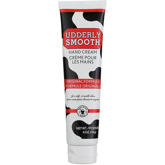 Udderly Smooth Hand Cream, Original Formula for Rough Dry Skin, Fast-Absorbing 24-Hour Moisturization, 4 oz (Pack of 6)