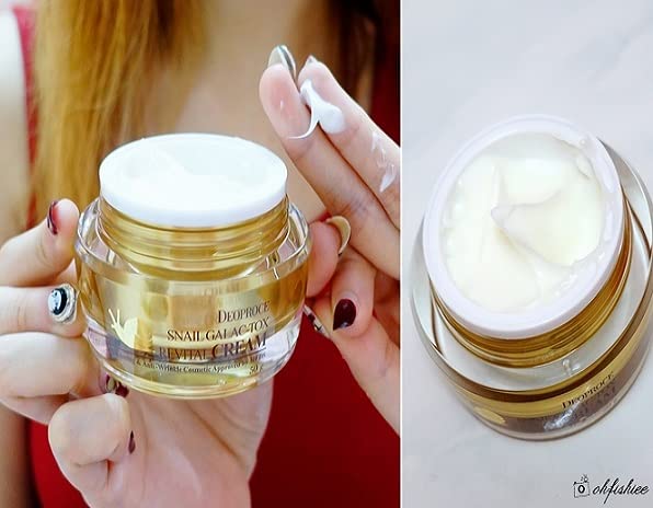 Deoproce Premium Snail Revital Premium Cream Snail Secretion Filtrate Korean Skin Care w/Galactomyces Ferment Filtrate, Volufiline, Anti wrinkle, Deep moisturizing Korean Day Cream