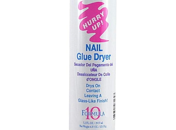 2 X NEW Nail Glue Dryer Drys On Contact Leaving A Glass Like Finish 10 Formula 7.2 fl oz