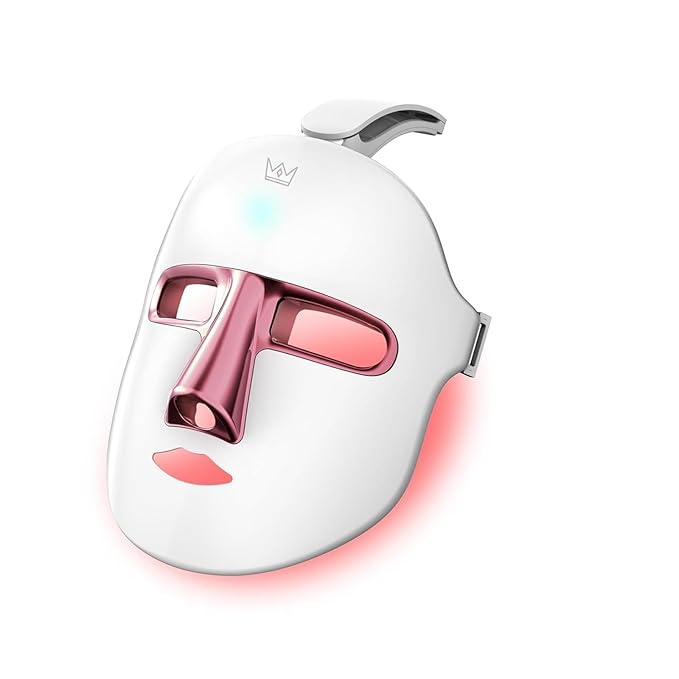 Red Light Mask for Face, 7-1 Colors Red Light Face Mask, Cordless Skincare Facial Mask At Home, Portable and Rechargeable