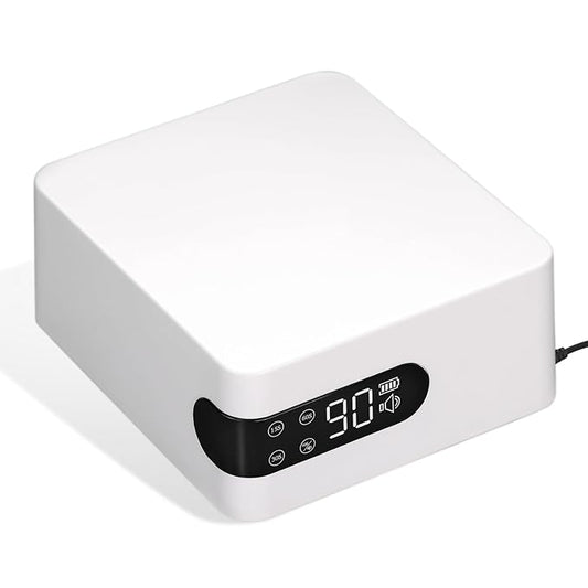 UV LED 96W Nail Lamp Professional Nail Dryer Sparkly Gel Polish Light with 4 Timer Setting LCD Display Quick Dry Curing Lamp with Display Auto Sensor for Salon & Home White