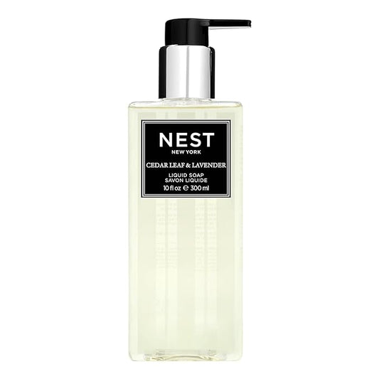 NEST New York Liquid Soap, Cedar Leaf & Lavender - 10 fl oz - Cleanses & Nourishes Skin - Approx. 300 Pumps Per Bottle - Gluten Free & Cruelty Free