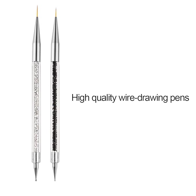 10 Colors Luminous Spider Gel, UV Gel Nail Polish with 2 Nail Art Line Pen Tools DIY Glow in The Dark Nail Art Drawing Gel for Line Neon Fluorescent Effect Manicure Decorations for Party Dance