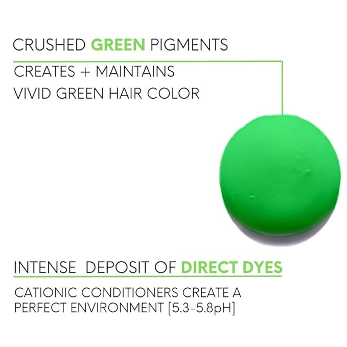 Watercolors by Tressa INTENSE 3-in-1 Color Depositing Shampoo, Semi Permanent Hair Color, Hair Dye Shampoo for Curly, Dry, and Normal Hair, 8 fl oz - GREEN