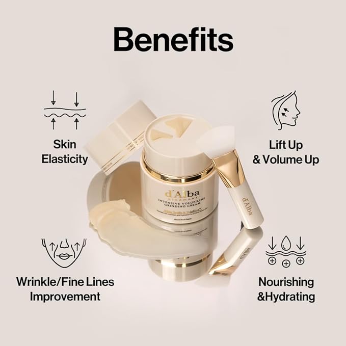 d'alba Piedmont Italian White Truffle Intensive Grinding Cream, Volufiline 50,000ppm, elasticity care and nourishment, Korean Skin Care