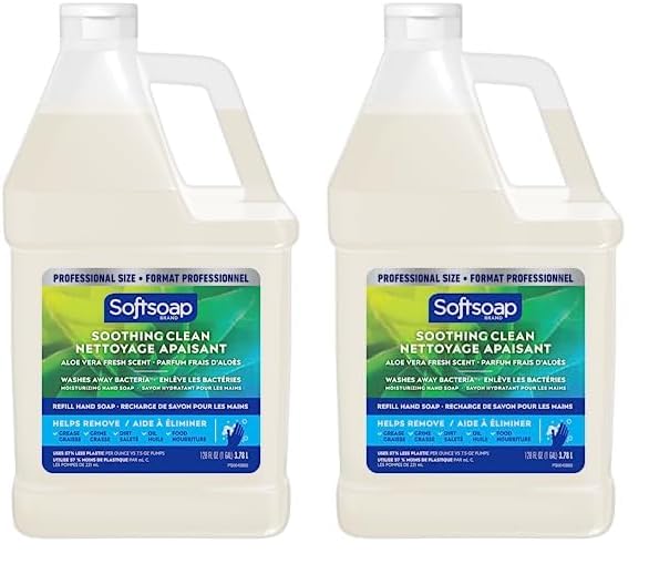 Softsoap Liquid Hand Soap Refill, Soothing Clean, Aloe Vera Fresh Scent - 1 gallon (Pack of 2)