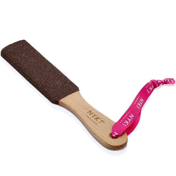 NYK1 Smoothie Foot File Natural Curved Wood, Eliminates Dry Scratchy Hardened Dead Skin Instantly, Pedi File Foot Tool for Perfectly Soft Velvety Smooth Pedicure Finish Great Gift or Add on Item