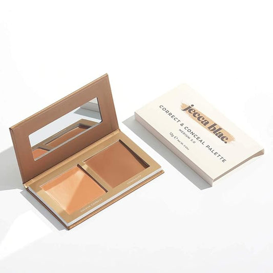 Jecca Blac Correct and Conceal Medium Coverage Palette, Lightweight Long Lasting Formula, Medium To Full Coverage, Gender Neutral and LGBTIQA+ Inclusive Make Up, Medium 5.0, 0.42 oz