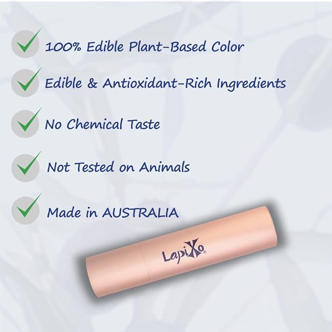 100% Plant-based Color, Unique Natural Moisturizing Lip Tint, 2-in-1 | Non-Toxic, All Food Ingredients, Antioxidant-rich Superfoods, Natural Matte Sheer, Buildable, 4.4g/0.15oz (Lilly Pilly color)