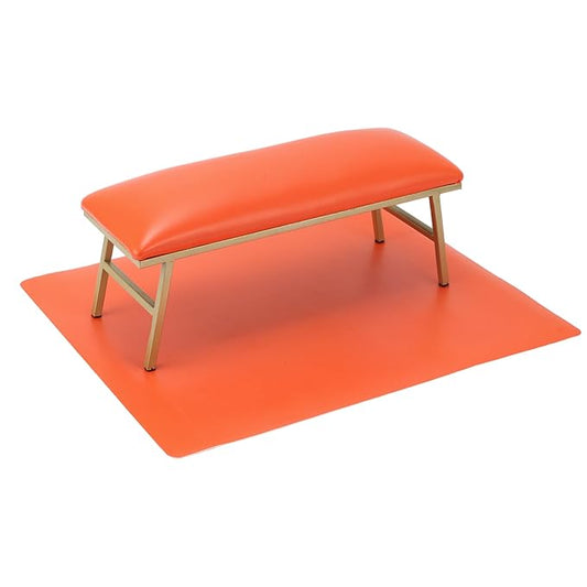 VOCOSTE 1 Set Arm Rest for Nails Tech, Non-Slip Nail Arm Rest, Manicure Hand Rest with Nail Table Mat, Hand Rest for Nails Tech, Nail Hand Rest, Orange