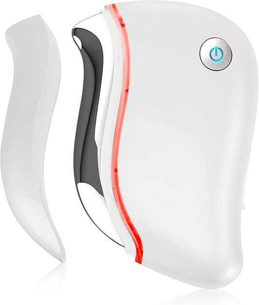 Aikertec Heat Electric Gua Sha Tool, 4-in-1 Multi-Function Face Massager, Facial, Double Chin, Awakening Skin, Deep Treatment