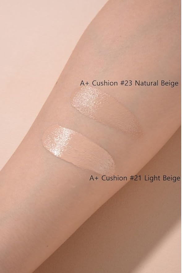 TROIAREUKE A+ Cushion Foundation (Shade 21) I Natural Coverage Foundation Makeup, Moisturizing Finish for Sensitive, Oily, Combination Skin, Skin Care Cushion I Korean Aesthetic Makeup