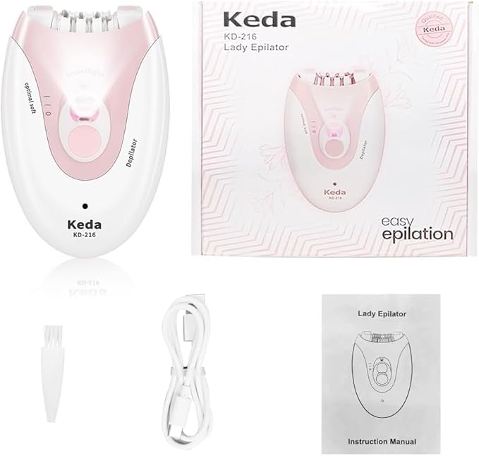 Facial Epilator for Women, Epilators Hair Removal for Face, Epilators with LED Light, Two Speed Hair Removal Device, Epilator for Women, Pluxy Facial Hair Removal for Bikini Arm Legs Armpits