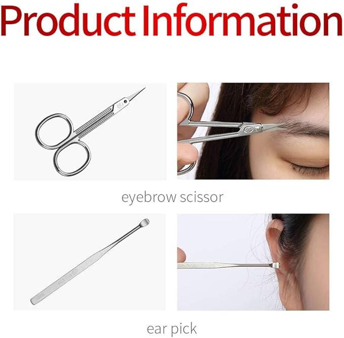 Korean Nail Clipper! World No. 1. Three Seven (777) Travel Manicure Grooming Kit Nail Clipper Set (7 PCs, TS-4112B), MADE IN KOREA, SINCE 1975.(Black Case)