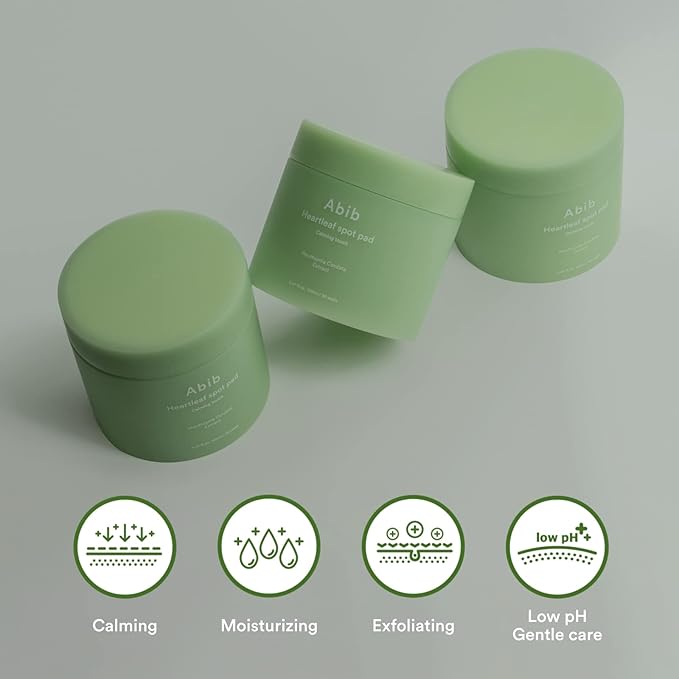 Abib Heartleaf Spot Pad Calming Touch Duo Set 160pads 10.14 fl. oz. | Korean Acne Soothing Toner Pads for Face, Cleansing, Disposable, Exfoliant, Skin Care