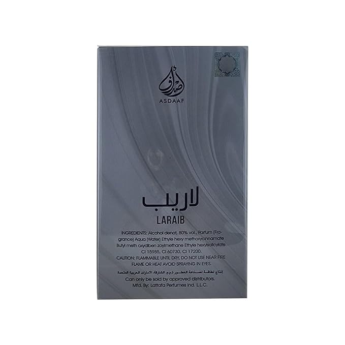 Asdaaf Laraib Eau de Parfum Spray for Unisex, 3.4 Ounce