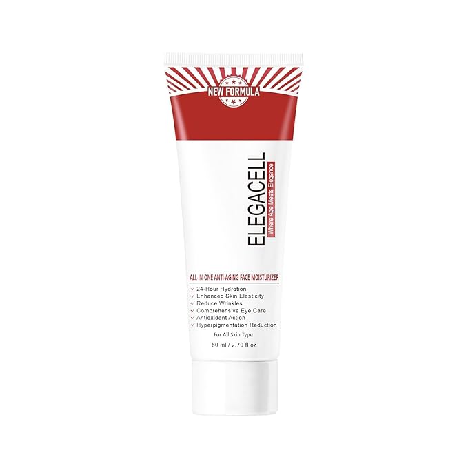 Elegacell Skincare All In One Anti Aging Treatment Face Moisturizer Skin Tightening Retinol Cream for Face - Suit for Men and Women 2.7 fl.oz