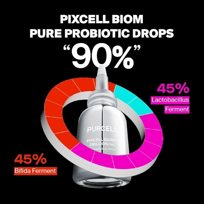 Pixcell Biom 2B/mL - Restores Skin Barrier with Bifida, Lactobacillus Ferment Lysate, Korean Probiotic Drops for acne prone skin and sensitive skin (30ml, 1.01 Fl Oz.)