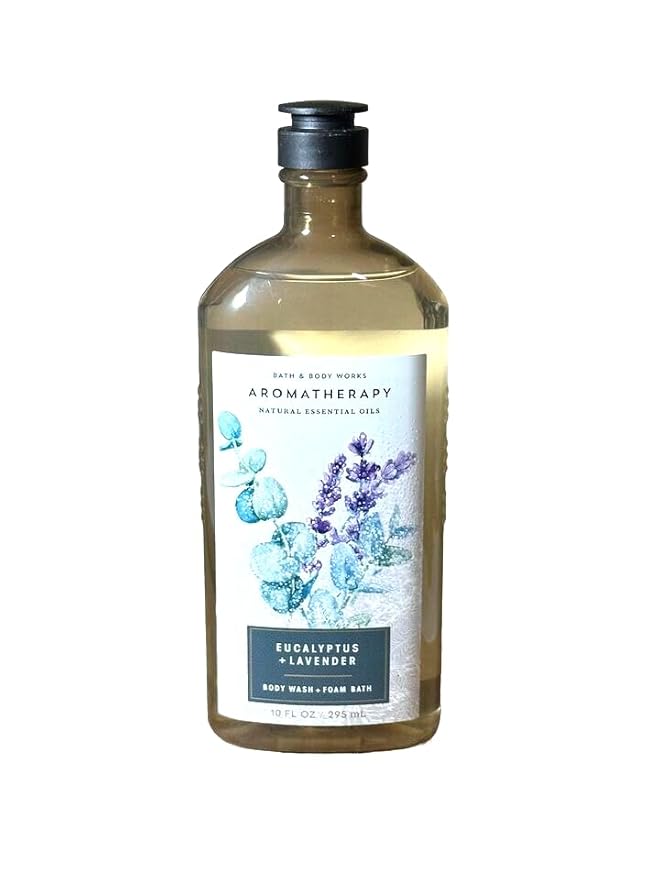 Bath and Body Works Aromatherapy Calm Eucalyptus Lavender Body Wash & Foam Bath 10 Ounce Full Size