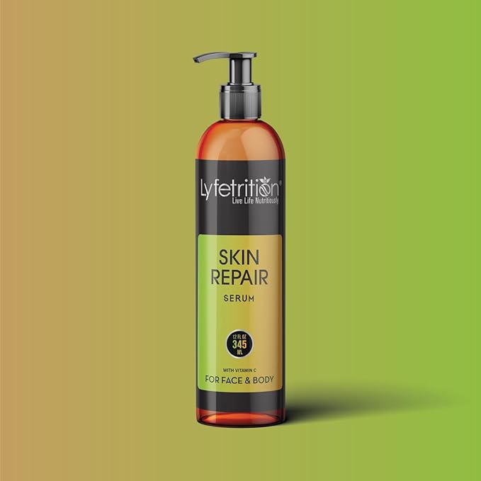 Lyfetrition skin repair serum | 12 oz Large Bottle | Repair Acne, Allergies and Sunburn | Skin Repair Serum for Men and Women | Skin Repair Serum for All Skin Types
