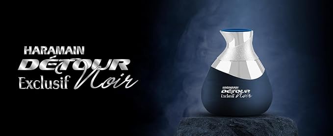 Al Haramain Detour Noir Exclusif for Unisex - Arabian Perfume for Women and Men - Long Lasting Amber Floral Fragrance - Arabic Cologne - Eau de Parfum - 3.33 oz EDP Spray