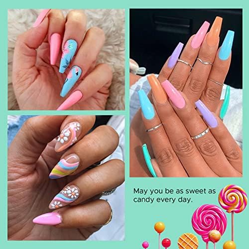MEFA Gel Nail Polish Set, 23 Pcs Pastel Hot Pink Sage Green Blue Bright Spring Colors Gel Polish Set Macaron Colors Soak Off Nail Polish Nails Art for Women Girl DIY Salon Home Manicure Decoration