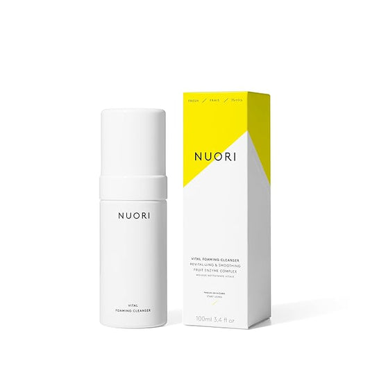 NUORI Vital Foaming Cleanser | Removes Dirt and Makeup, All Natural Skincare, 100 ml / 3.4 fl oz