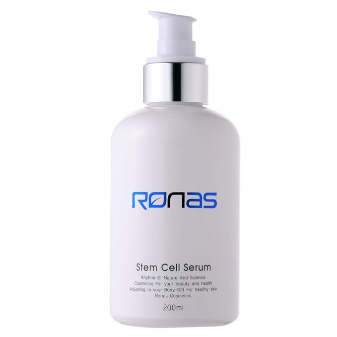 Ronas Stem Cell Serum Korean Facial Moisturizer with Hyaluronic Acid, Licorice Extract, Squalan Face Serum For Women Revitalizing, Skin Barrier Strengthening 6.76fl.oz