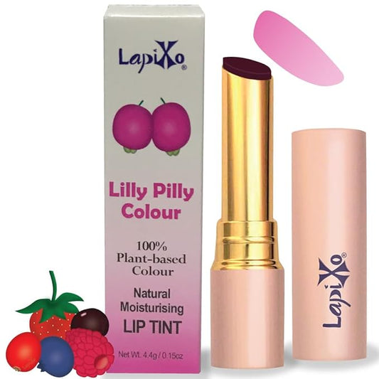 100% Plant-based Color, Unique Natural Moisturizing Lip Tint, 2-in-1 | Non-Toxic, All Food Ingredients, Antioxidant-rich Superfoods, Natural Matte Sheer, Buildable, 4.4g/0.15oz (Lilly Pilly color)