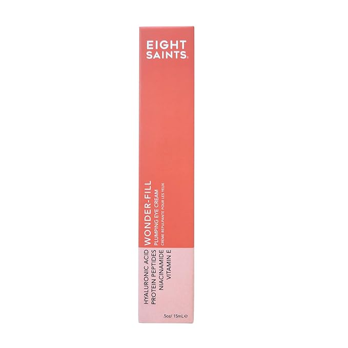 Eight Saints Wonder-fill Plumping Eye Cream, Natural and Organic Anti Aging Under Eye Cream to Plump Skin, Reduce Wrinkles, Fine Lines, and Under Eye Bags, Dark Circles Under Eye Treatment, 0.5 Ounces