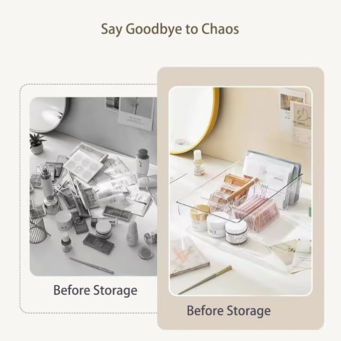 RS ONE IWH Multifunctional Storage Box | Perfect Storage Organization cosmetic box holder, suitable for kitchen,countertop dressing table and bathroom table storage