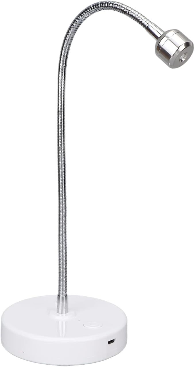 UV LED Nail Lamp, 3W USB Professional Nail Dryer with 360° Rotatable Gooseneck, Fast Drying Portable Gel Nail Polish Curing Lamp Built in 1000mAh Battery for Home, Nail Salon,